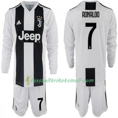 Fußballtrikots Juventus Turin Ronaldo 7 Kinder 2018-2019 Langarm Heimtrikotsatz kaufen